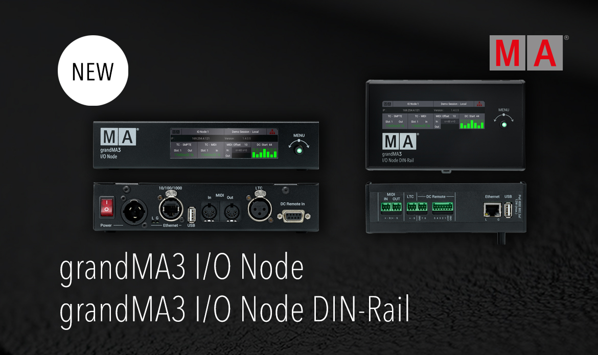 grandMA3 I/O Node & grandMA3 I/O DIN-Rail