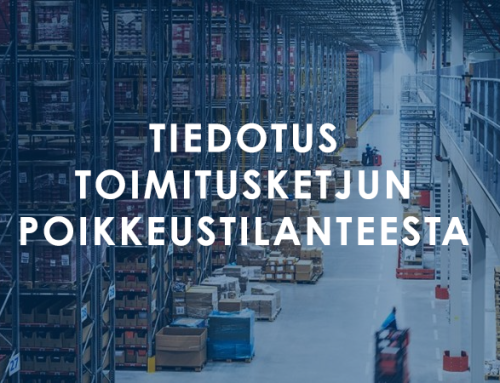 Tiedotus toimitusketjun poikkeustilanteesta